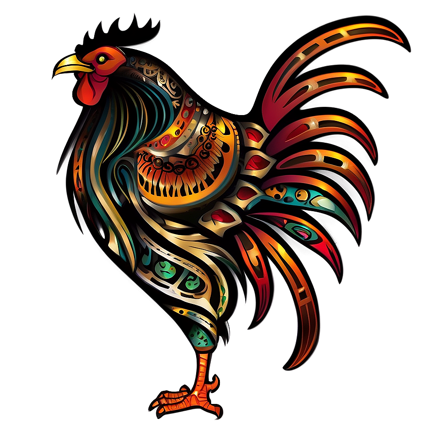 Tribal Rooster Symbol Png Oam PNG Image