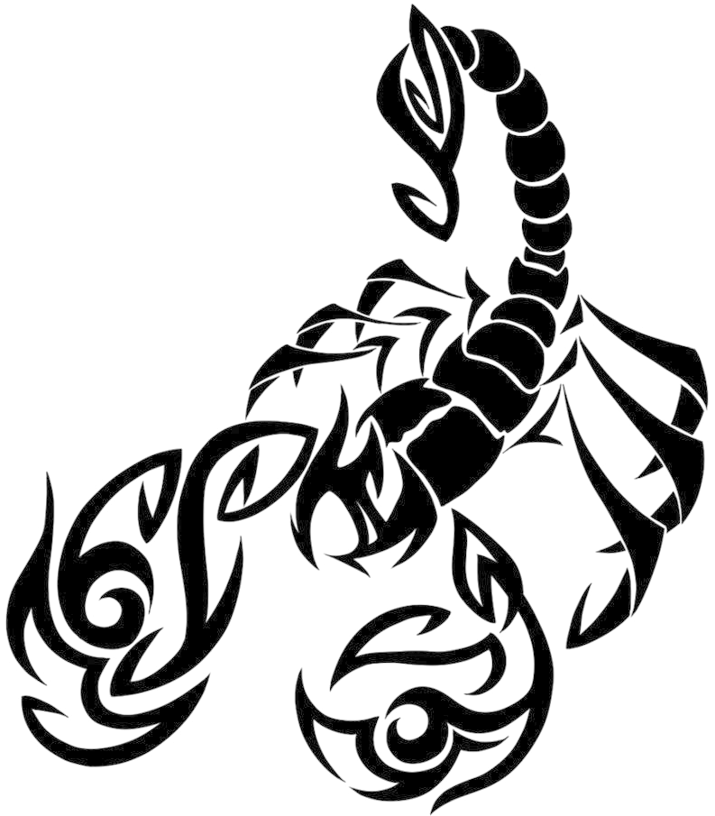 Tribal Scorpio Zodiac Sign PNG Image