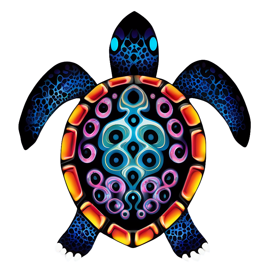 Tribal Sea Turtle Tattoo Png 5 PNG Image