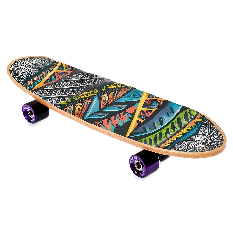 Tribal Skateboard Deck Visual Png Fhp5 PNG Image