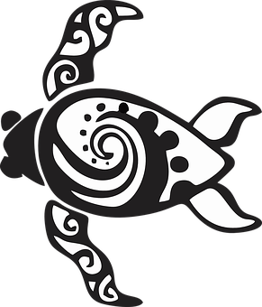 Tribal Turtle Graphic PNG Image