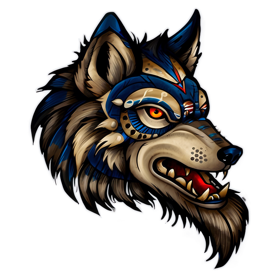 Tribal Wolf Tattoo Design Png 56 PNG Image