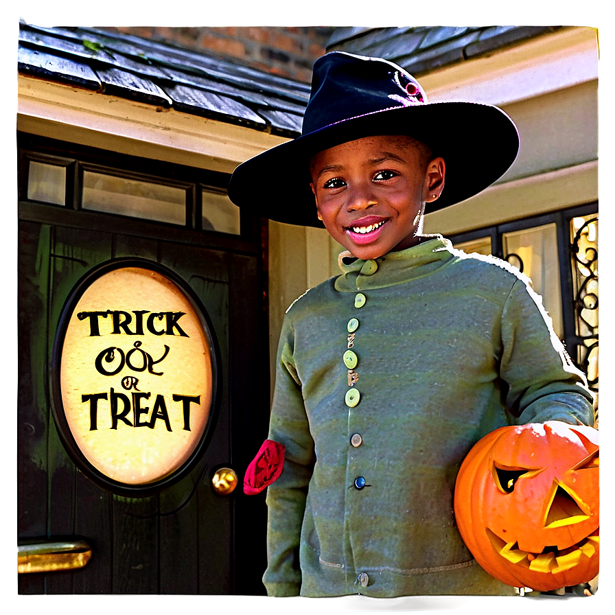 Trick Or Treat Doorstep Surprise Png Lmx58 PNG Image