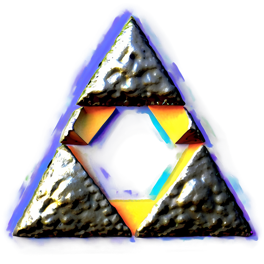 Triforce Glitch Art Png Ttv PNG Image