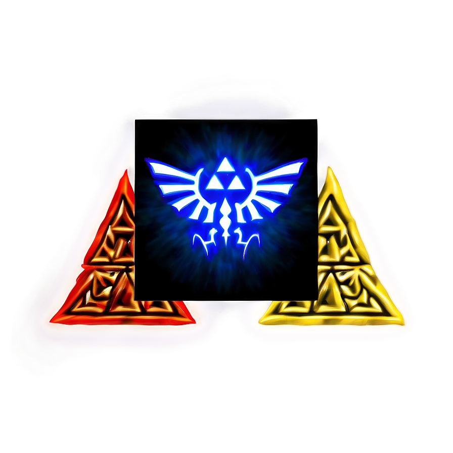 Triforce With Light Effects Png 73 PNG Image