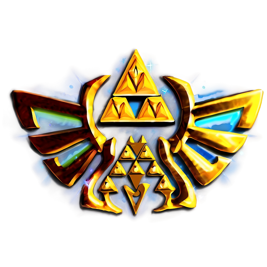 Triforce With Light Effects Png Ykx77 PNG Image