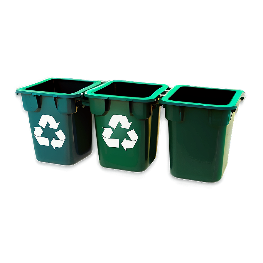 Triple Recycling Bin Png 54 PNG Image