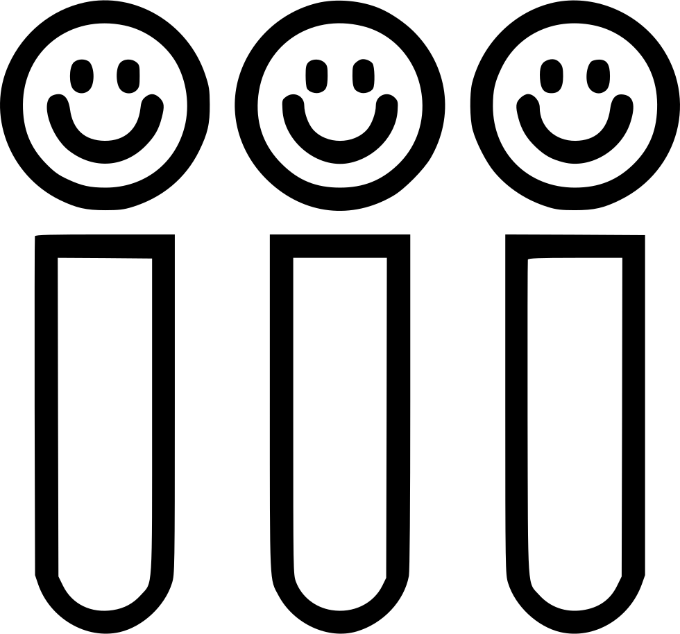 Triple Smiley Test Tubes PNG Image