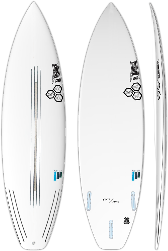 Triple View Surfboard Design PNG Image