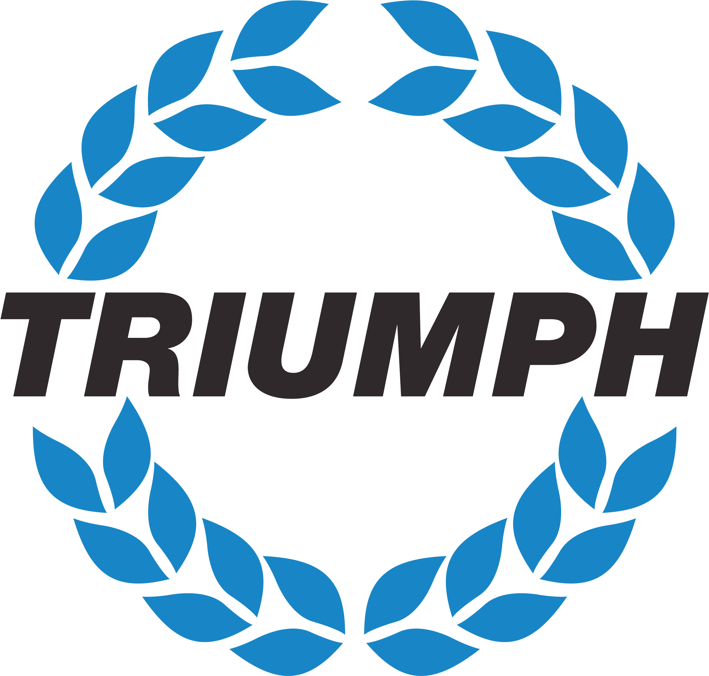 Triumph Logo Blue Wreath PNG Image