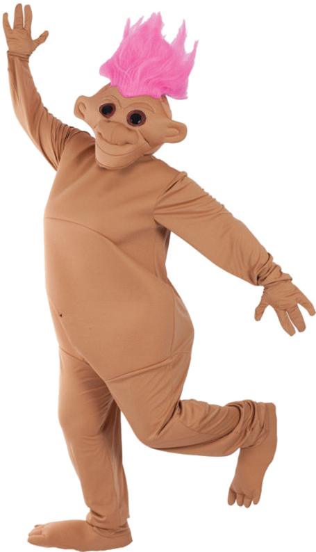 Troll Doll Costume Dancing PNG Image