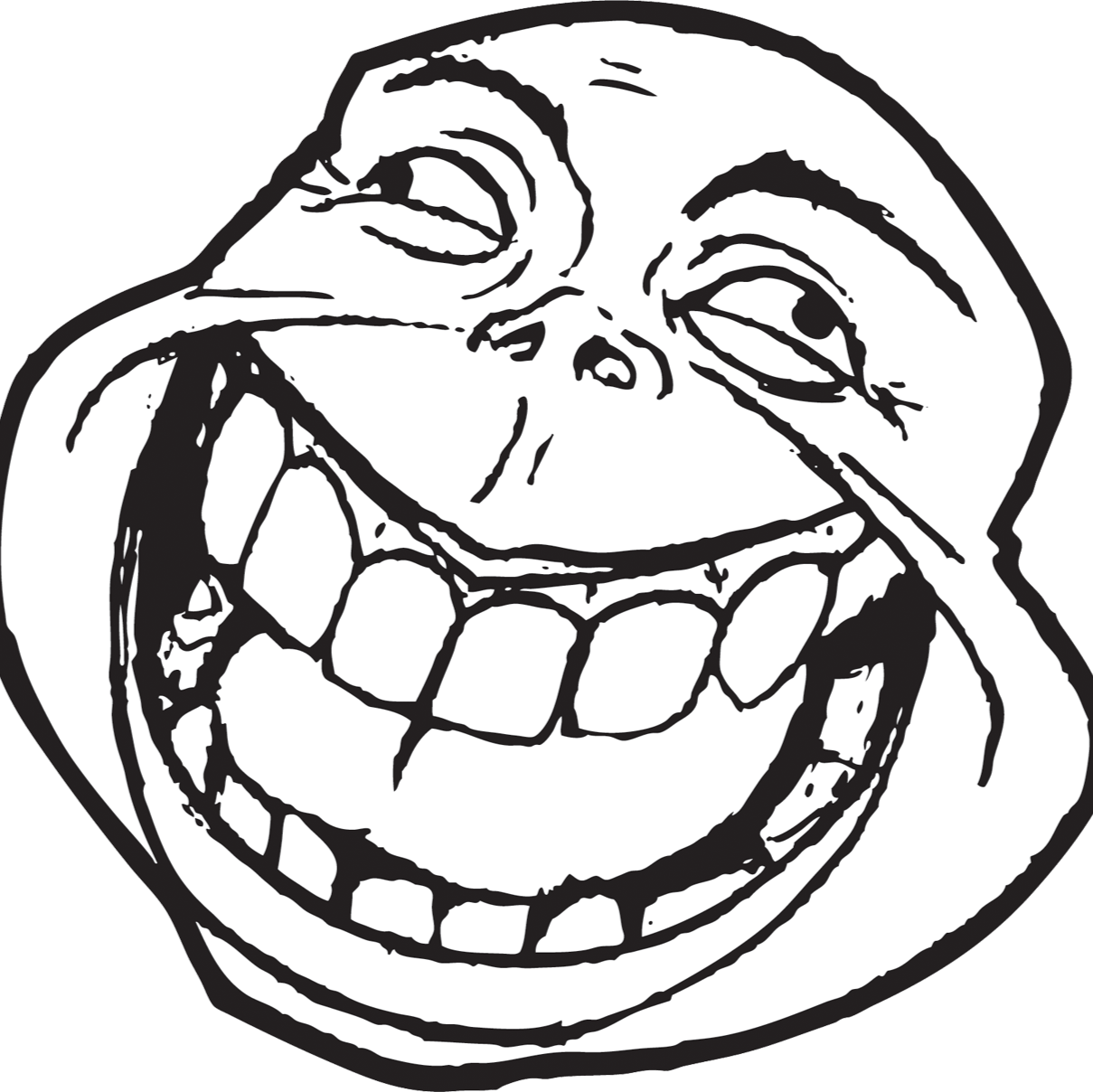 Trollface Meme Classic PNG Image