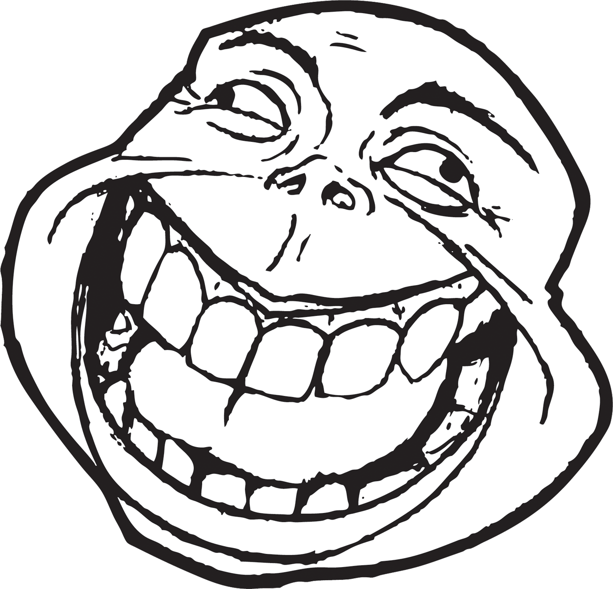 Trollface Meme Classic PNG Image