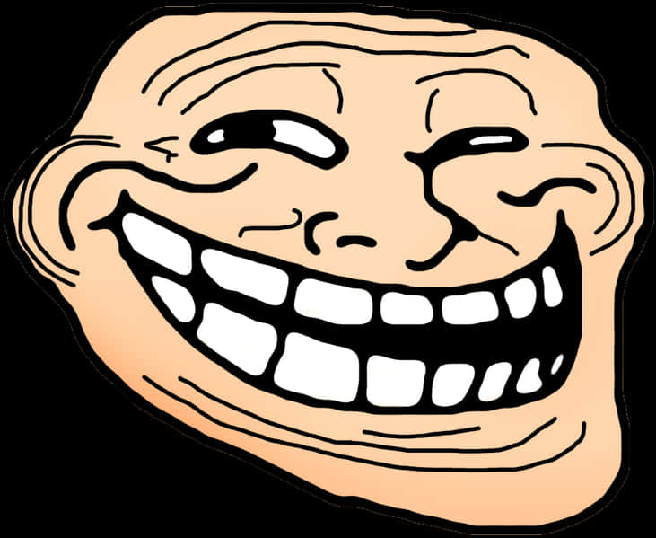 Trollface Meme Classic PNG Image