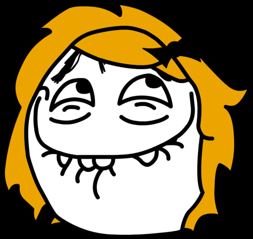 Trollface Meme Girl Version PNG Image