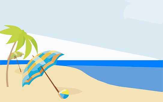 Tropical Beach Summer Vacation PNG Image