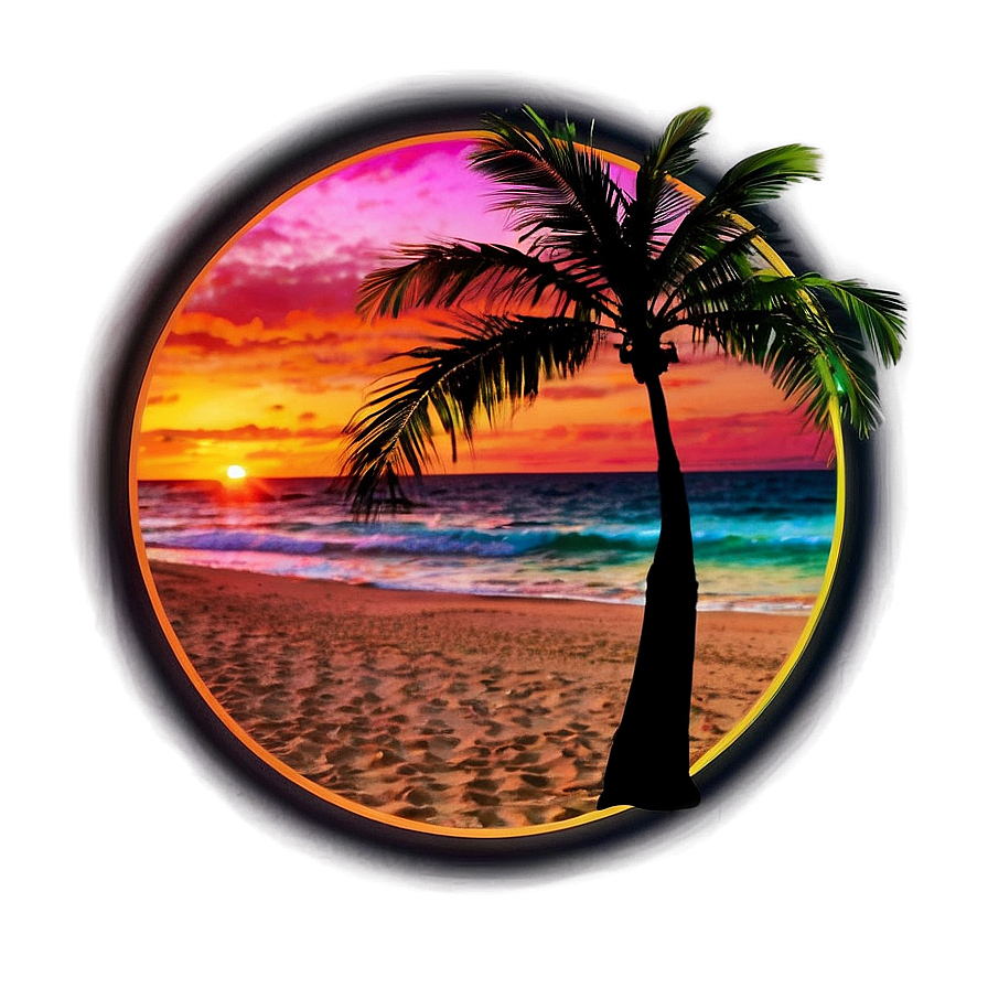 Tropical Beach Sunset Png 05212024 PNG Image