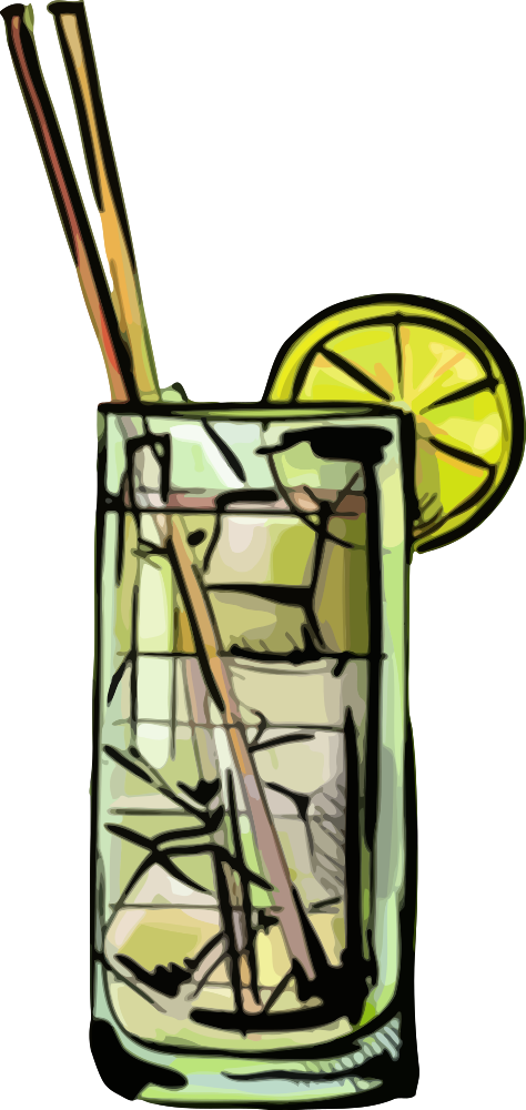 Tropical Cocktail Illustration PNG Image