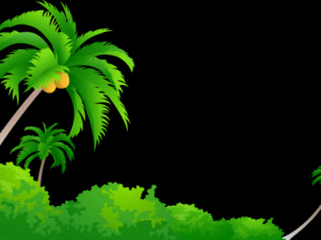 Tropical_ Coconut_ Trees_ Vector PNG Image