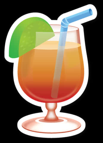 Tropical Drink Emoji PNG Image