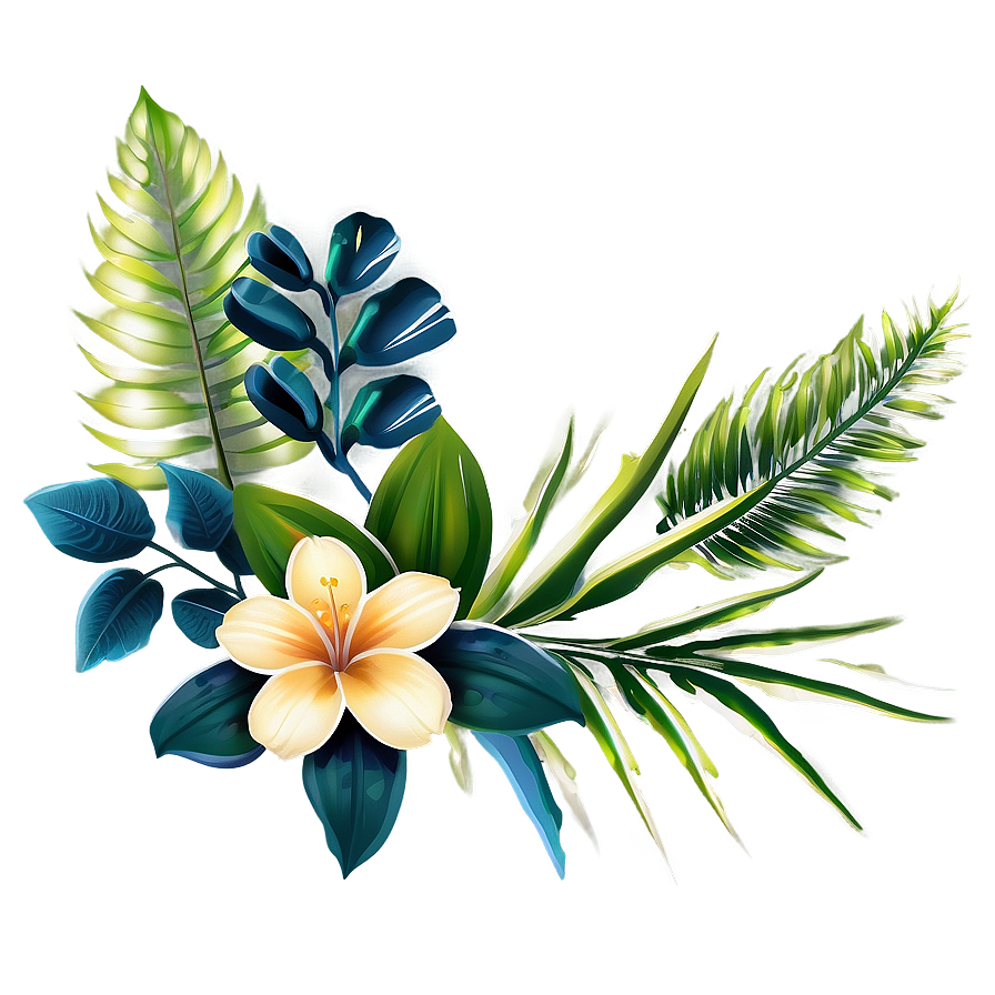 Tropical Flower Border Png Qfc27 PNG Image