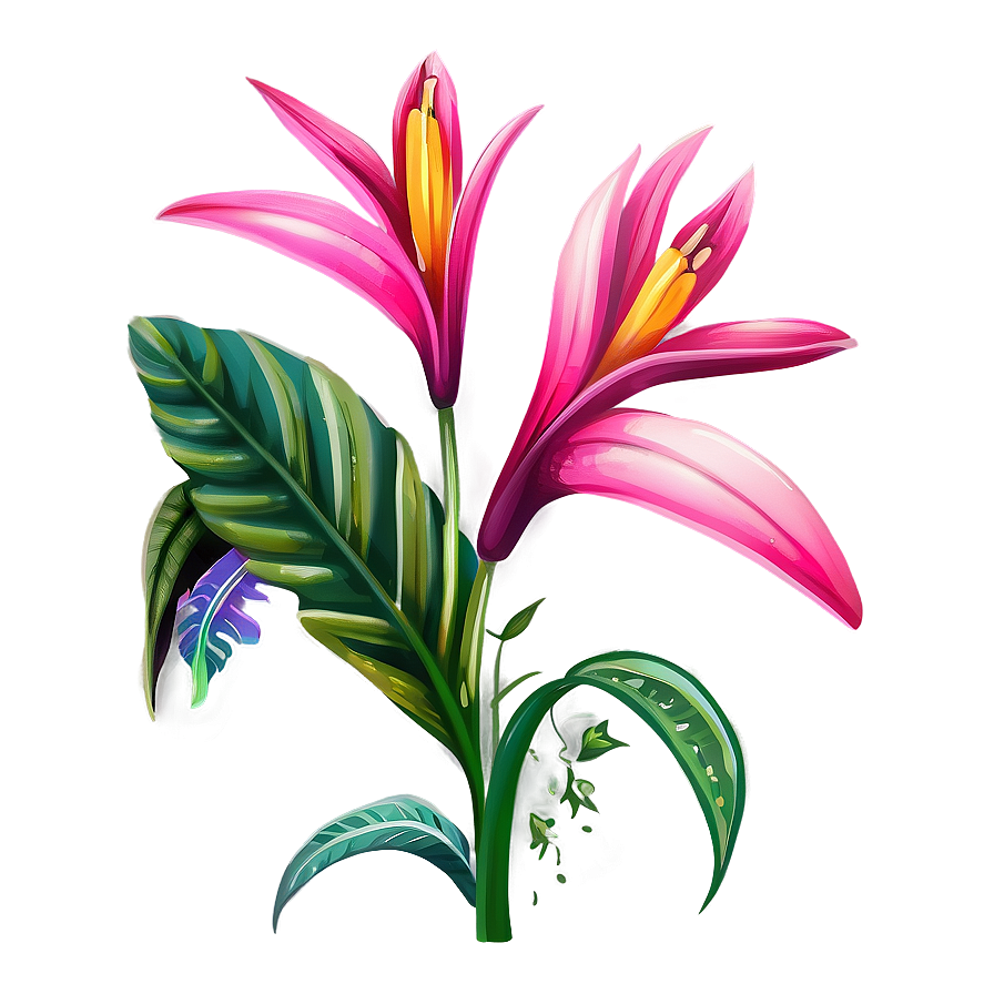 Tropical Flower Doodle Png 92 PNG Image