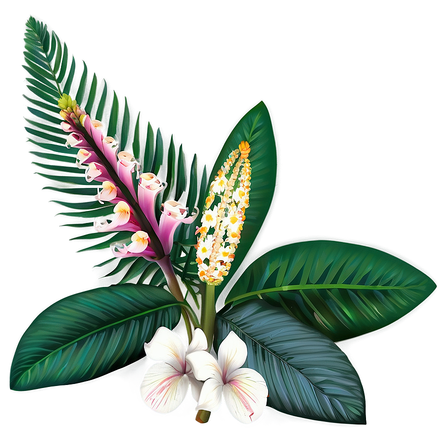 Tropical Flowering Plant Png Qvp43 PNG Image