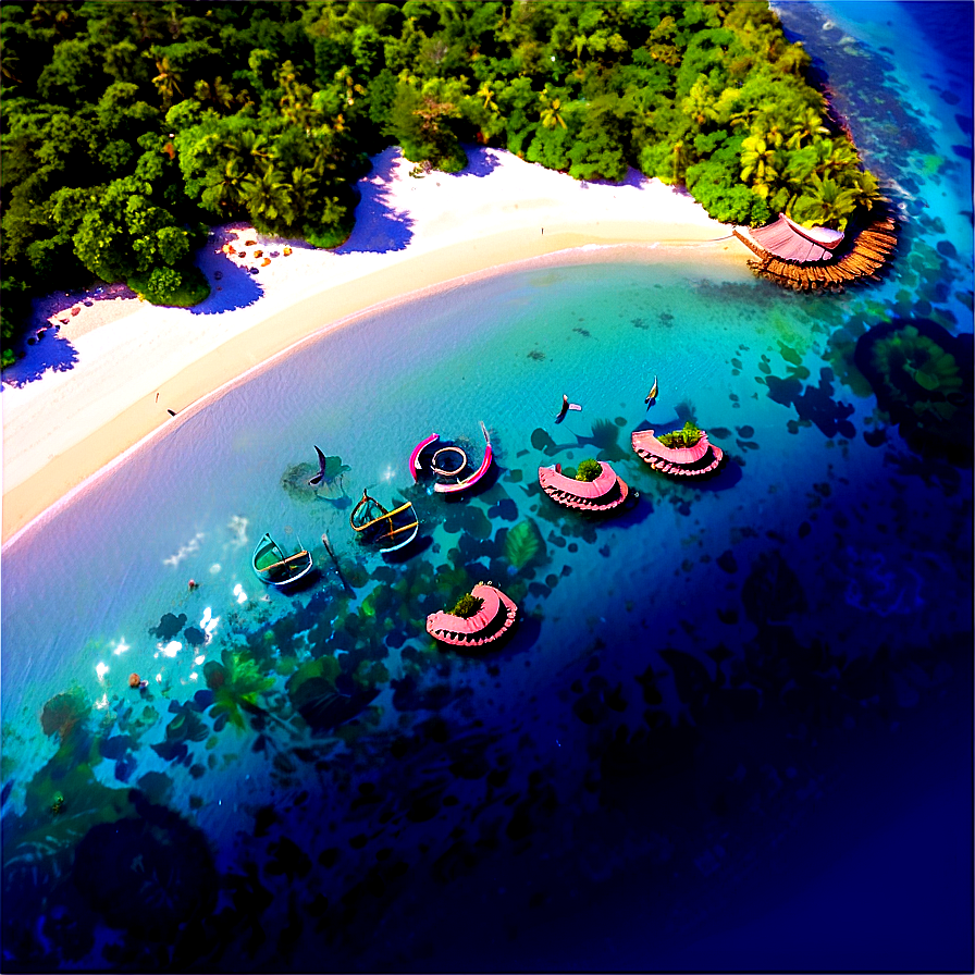 Tropical Island Aerial View Png 9 PNG Image