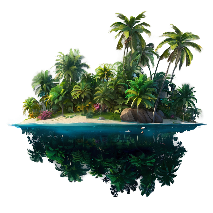 Tropical Island Mirage Png Yiv95 PNG Image