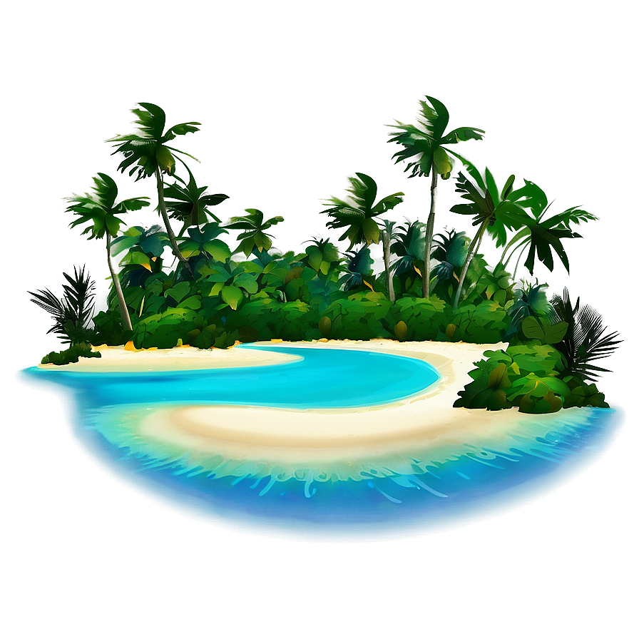 Tropical Island Paradise Landscape Png Cgu PNG Image