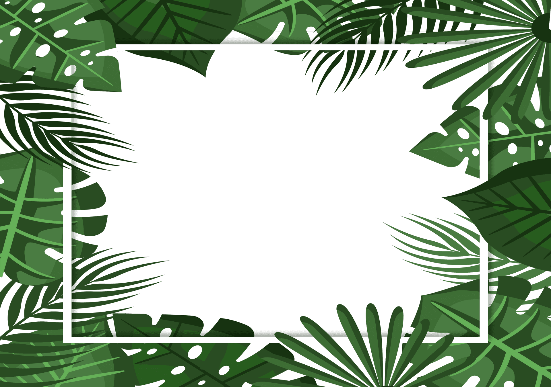 Tropical_ Leaf_ Border_ Frame PNG Image