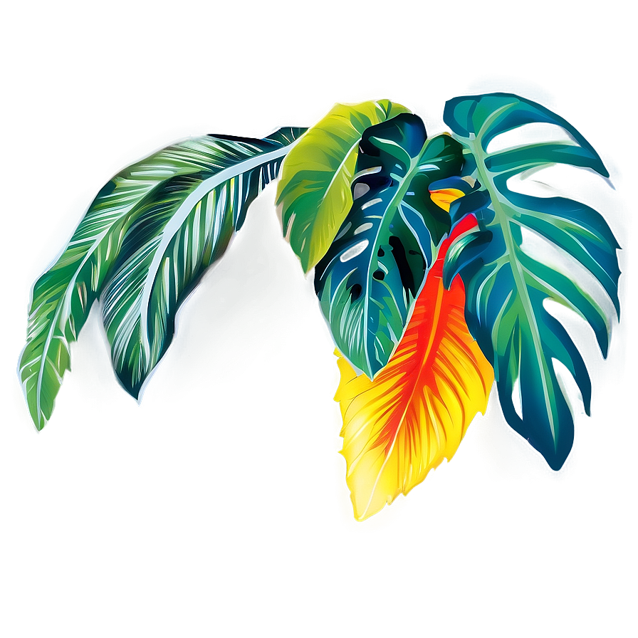 Tropical Leaf Border Png 06272024 PNG Image