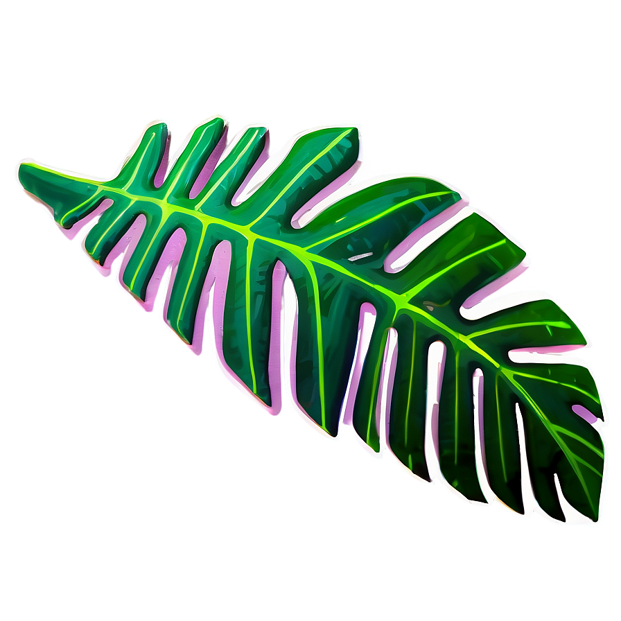 Tropical Leaf Sticker Png 06122024 PNG Image