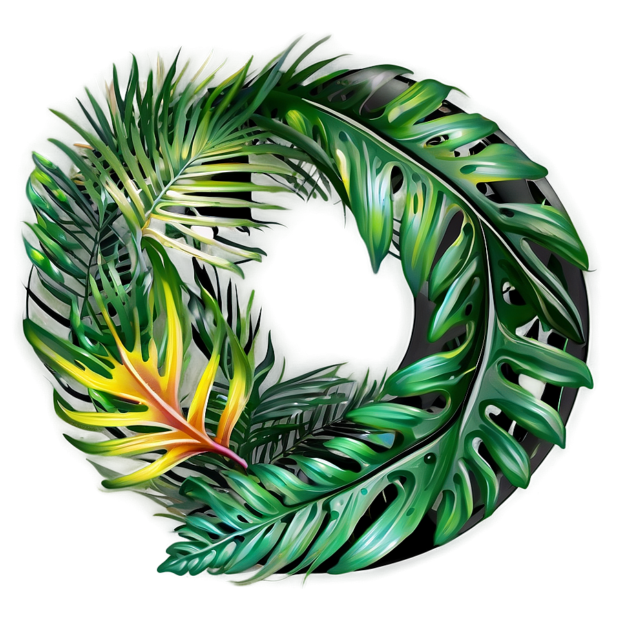 Tropical Leaves Wreath Png 48 PNG Image