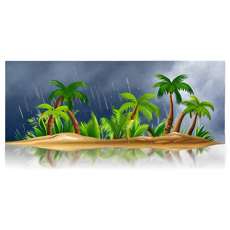 Tropical Monsoon Scene Png Ipj PNG Image