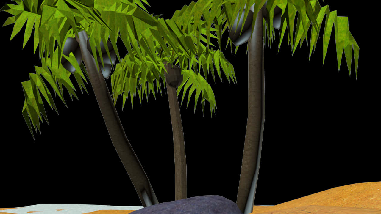 Tropical_ Night_ Coconut_ Trees PNG Image