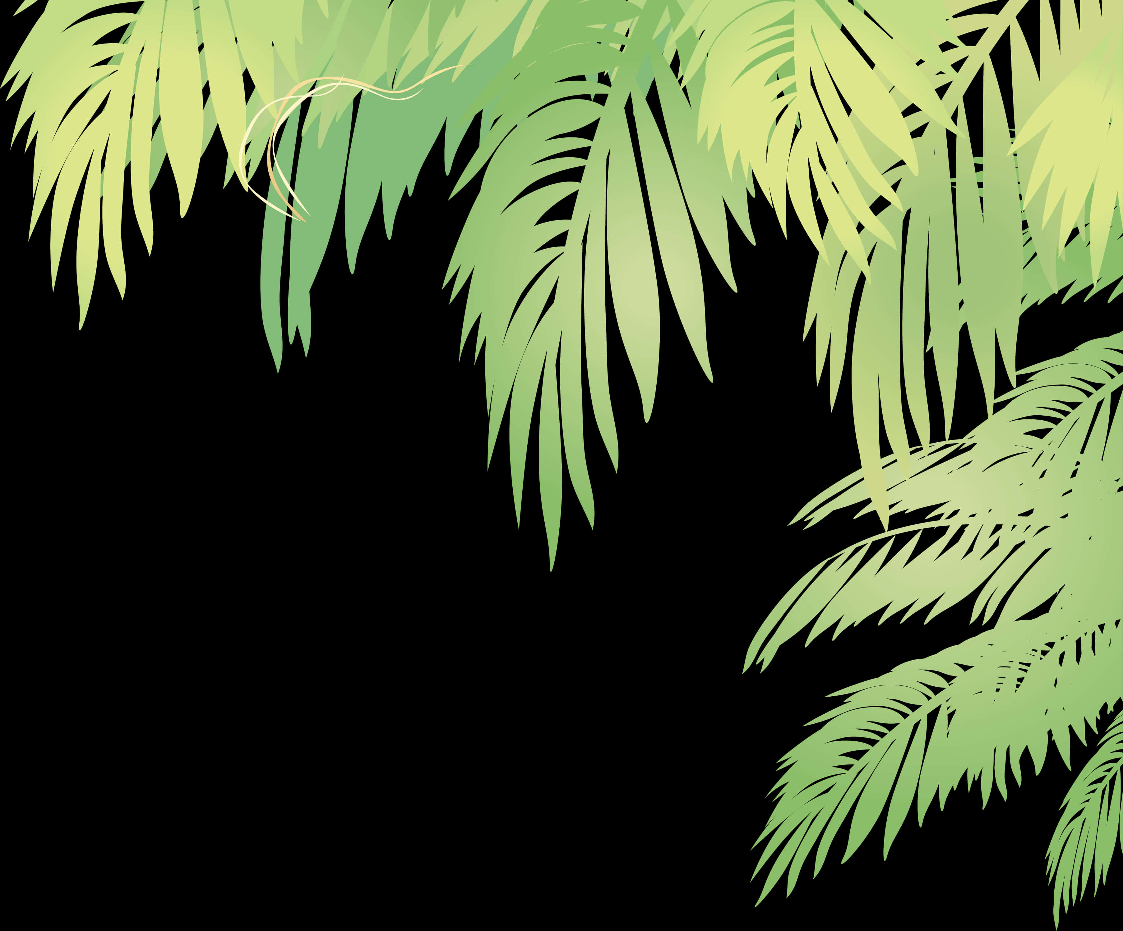 Tropical_ Palm_ Leaves_ Vector_ Background PNG Image