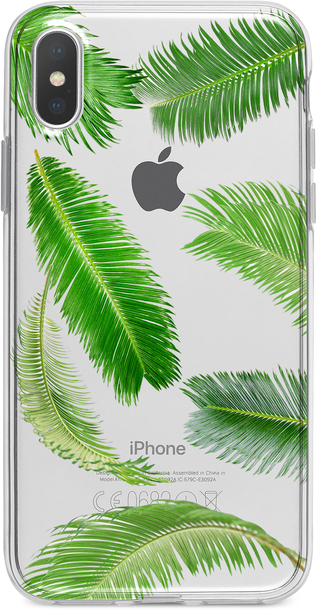 Tropical Palm Leavesi Phone Case Design PNG Image