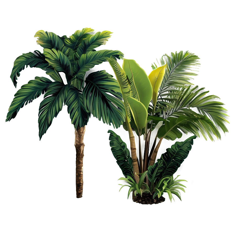 Tropical Plant Landscapes Png 06252024 PNG Image