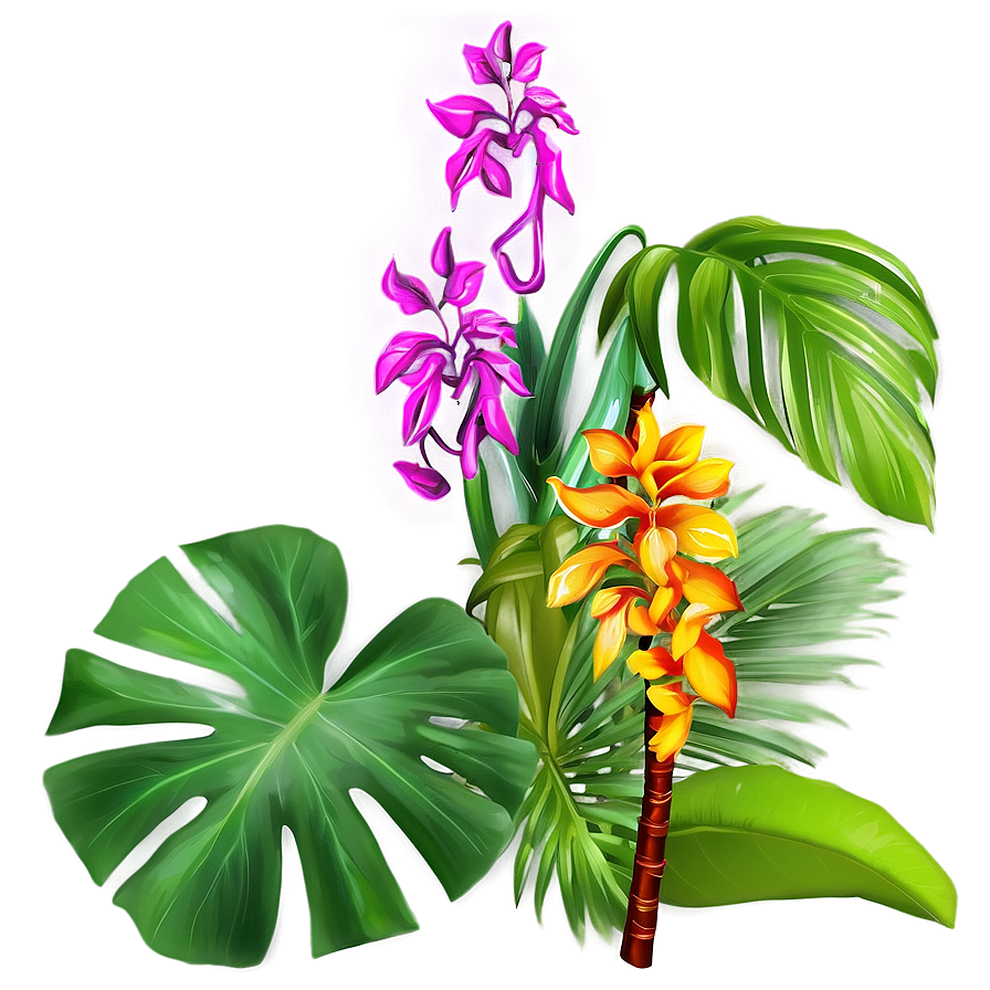 Tropical Plant Wallpaper Png Xlq PNG Image