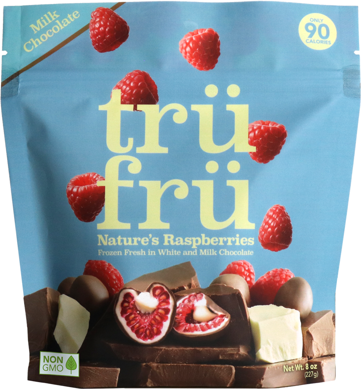 Tru Fru Frozen Raspberries Chocolate Package PNG Image