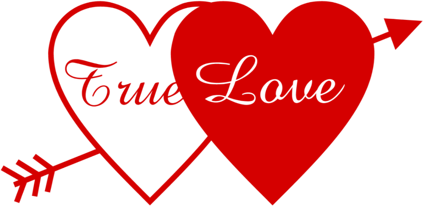 True Love Hearts Arrow Graphic PNG Image