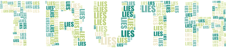 Truth Lies Text Collage PNG Image