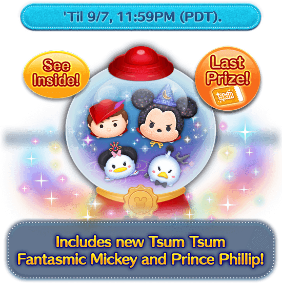 Tsum Tsum Fantasmic Mickey Prince Phillip Promotion PNG Image