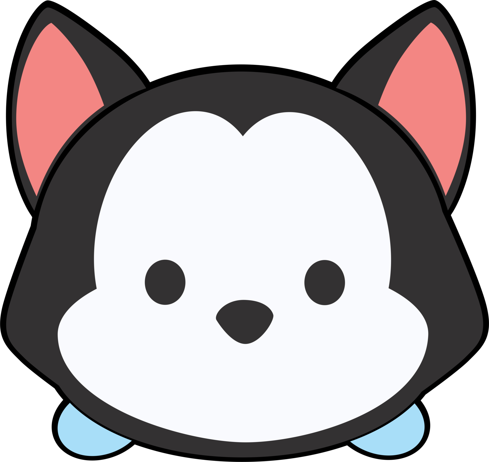 Tsum Tsum Figaro Character Design PNG Image