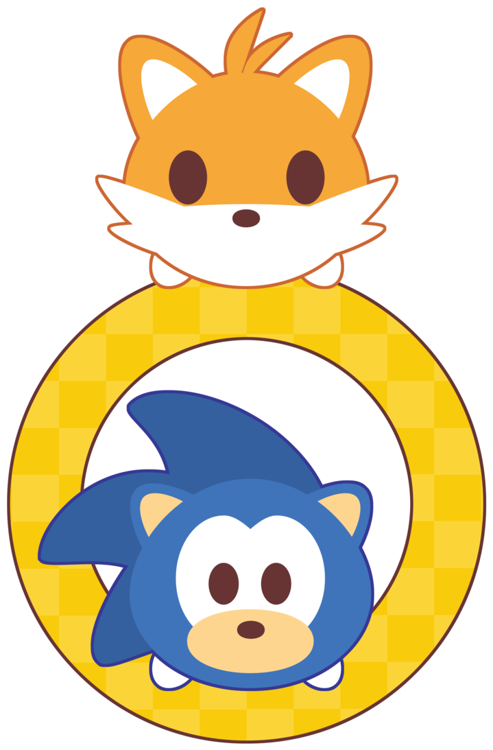 Tsum Tsum Sonicand Tails Stacked PNG Image