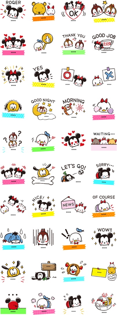 Tsum Tsum_ Sticker_ Collection PNG Image