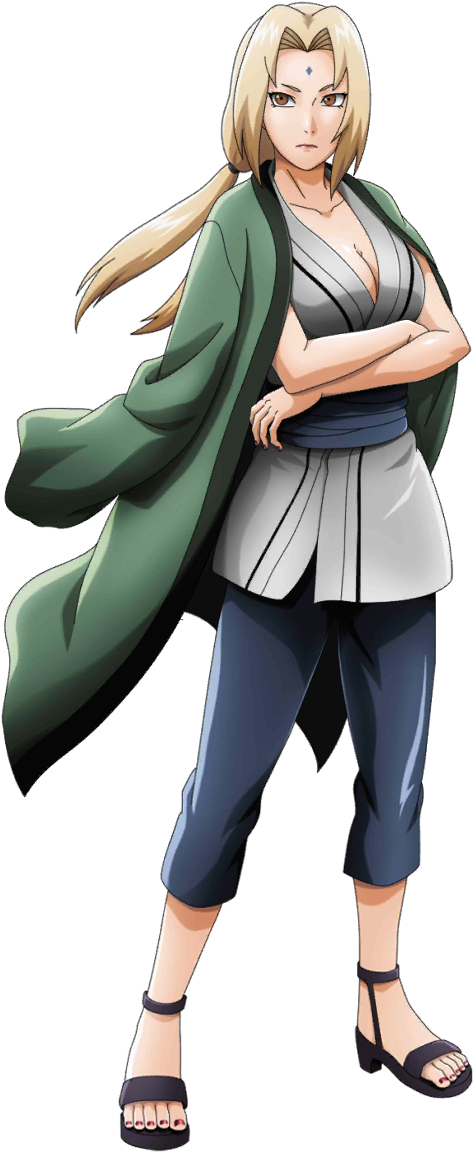 Tsunade Standing Pose Naruto PNG Image