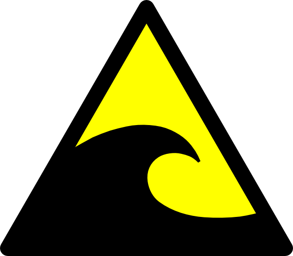 Tsunami Warning Sign Graphic PNG Image