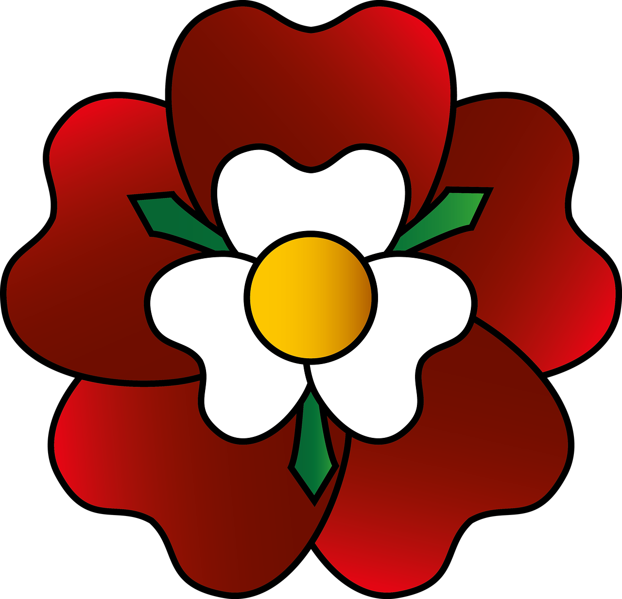 Tudor Rose Graphic PNG Image